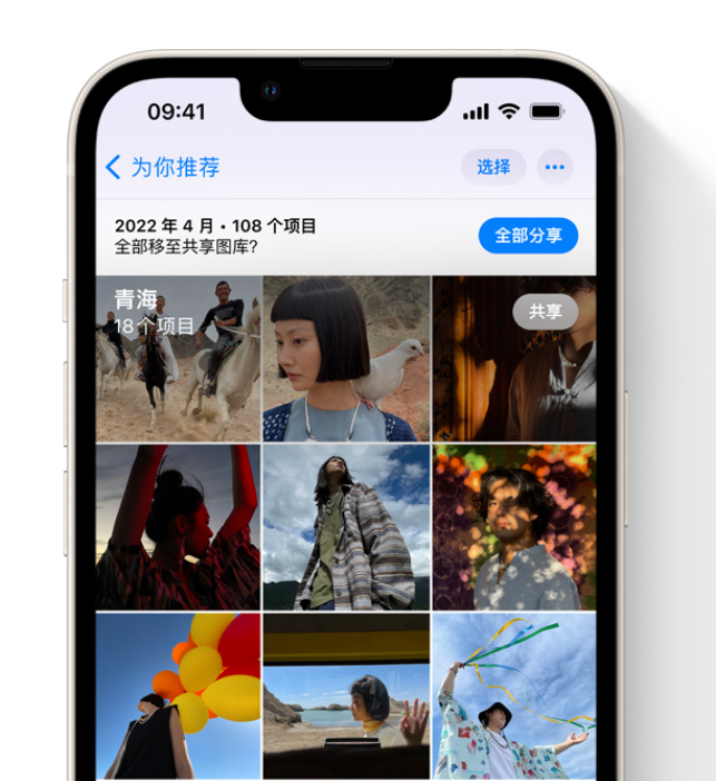 东乌珠穆沁苹果维修网点分享在 iPhone 上使用共享图库 